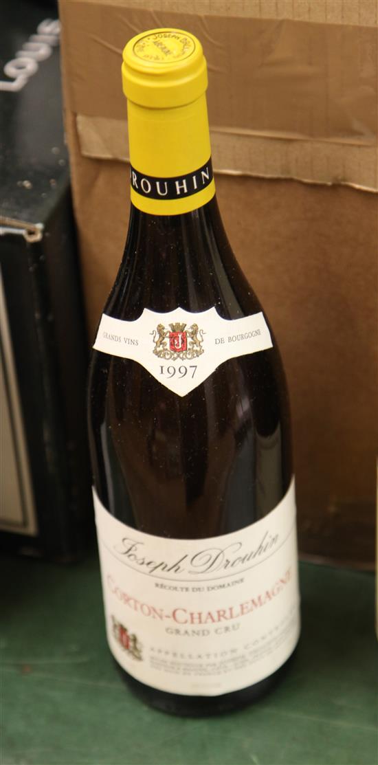 Twelve bottles Corton-Charlemagne Grand Cru 1997, Domaine Joseph Drouhin.(-)